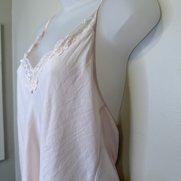 In Bloom | Soft Pink Silky Satin Lace Coquette Pajama Cami Tank Top Camisole - Picture 6 of 13
